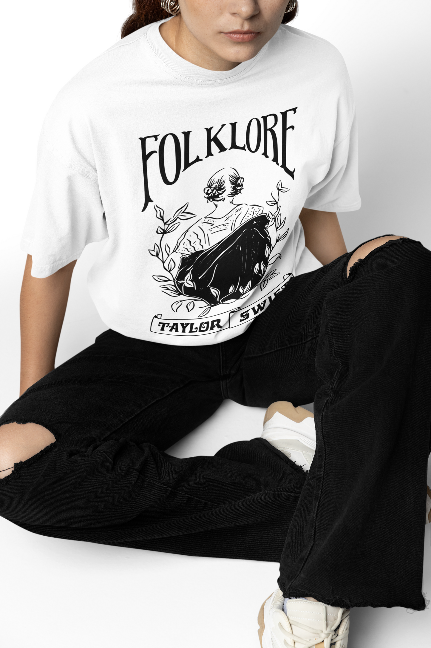 Folklore Oversized T-Shirt Cool Streetwear Graphic Style