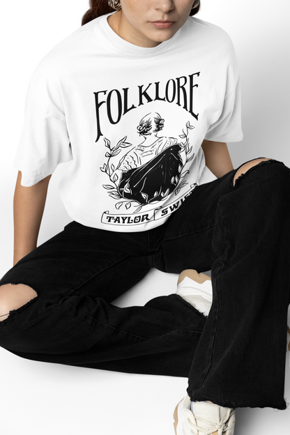 Folklore Oversized T-Shirt Cool Streetwear Graphic Style
