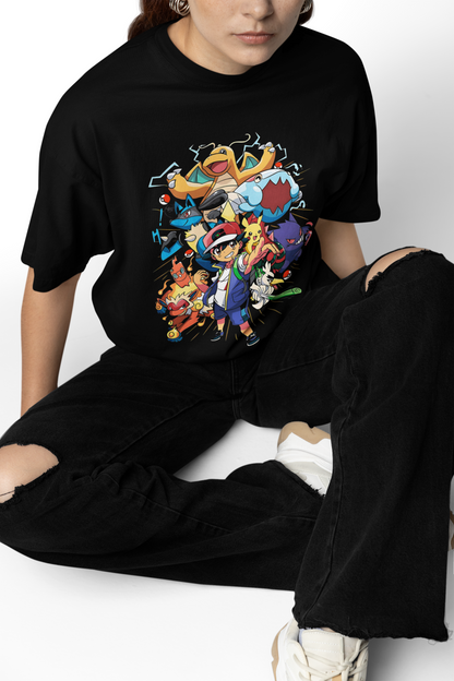 Pokemons Oversized T-Shirt Black – Relaxed Fit Streetwear Tee