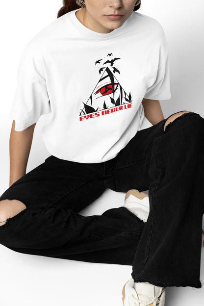 Eyes Never Lie Oversized T-Shirt Bold Graphic Streetwear