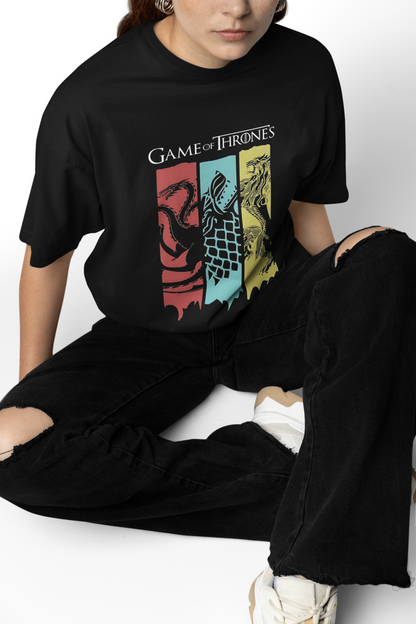 Game of Thrones Animal Graphic oversized T-Shirts