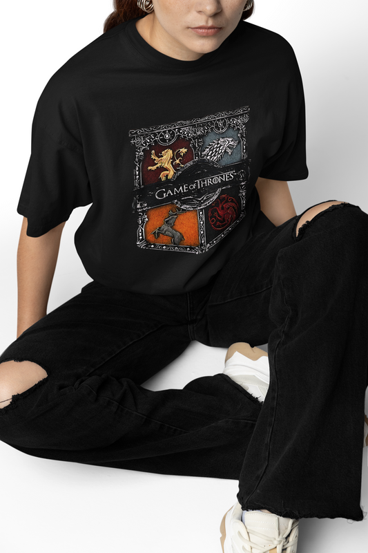 Seven Kingdoms Oversized T-Shirts Graphic Streetwear Tee