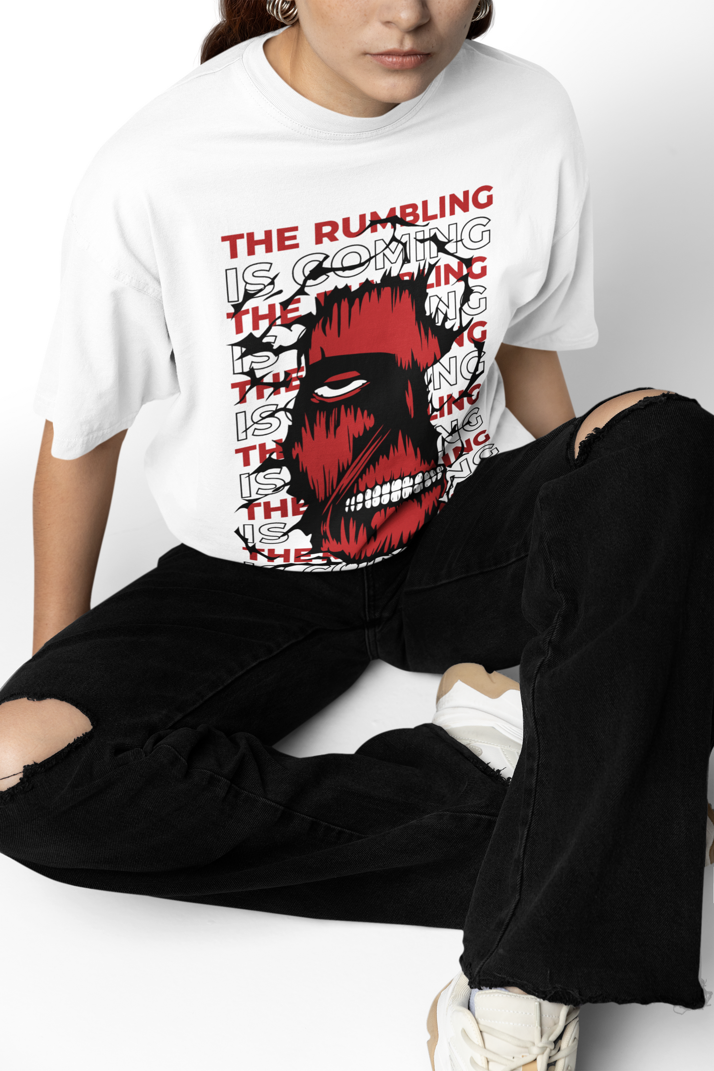 Rumbling Oversized T-Shirts for Bold Anime Streetwear Style