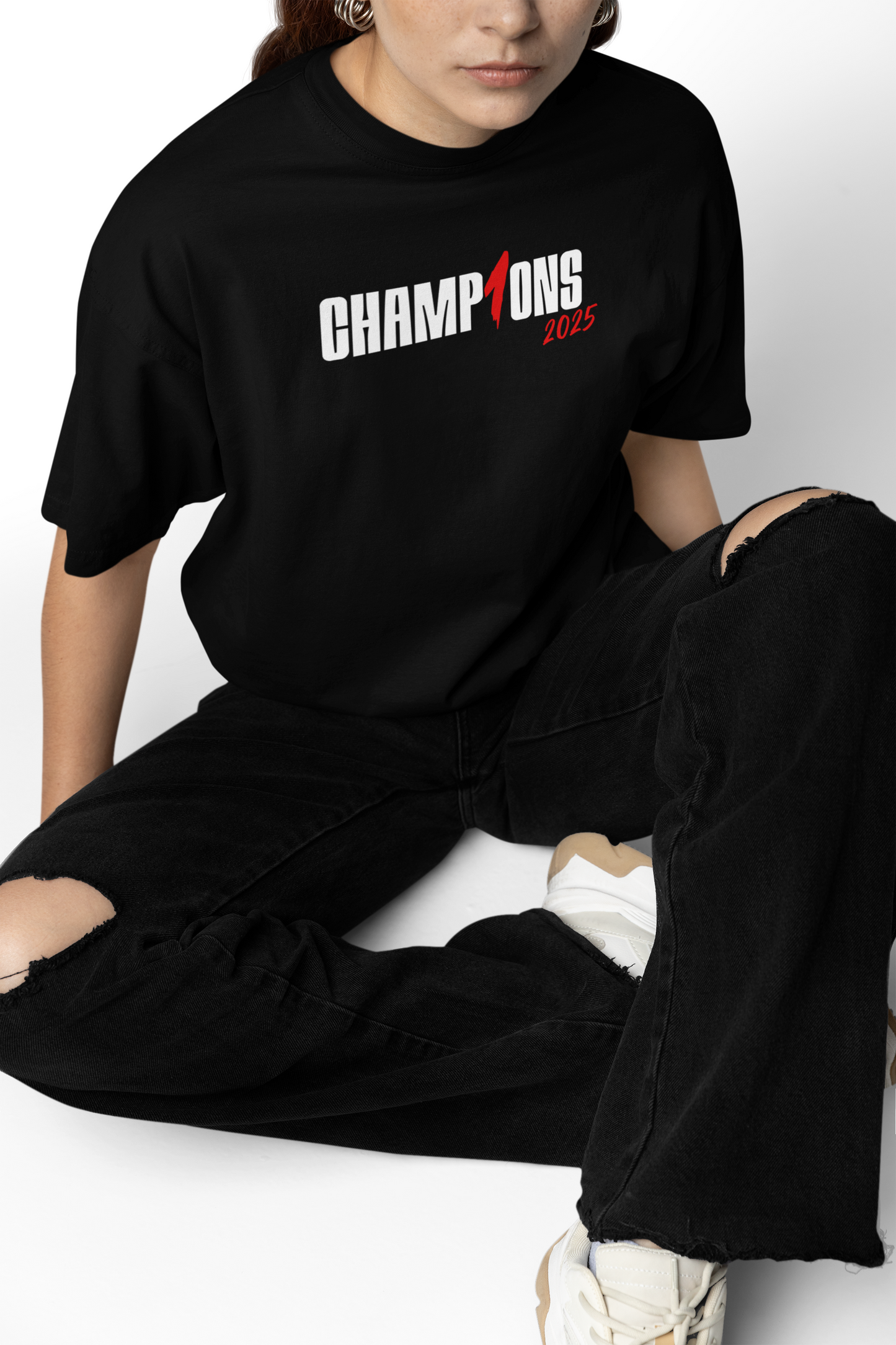 Champions of 2025 Oversized T-Shirt Trendy Streetwear