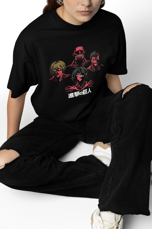 Characters Face Oversized T Shirts Stylish Casual Wear