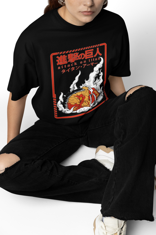 Titan Armor Oversized T-Shirts Bold Streetwear Graphic Tee