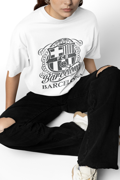 Team Barcelona Oversized T-Shirts for Football Fan Tees Fit