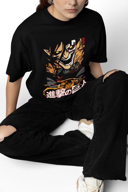 Armor Oversized T-Shirts Bold Attack On Titan Streetwear