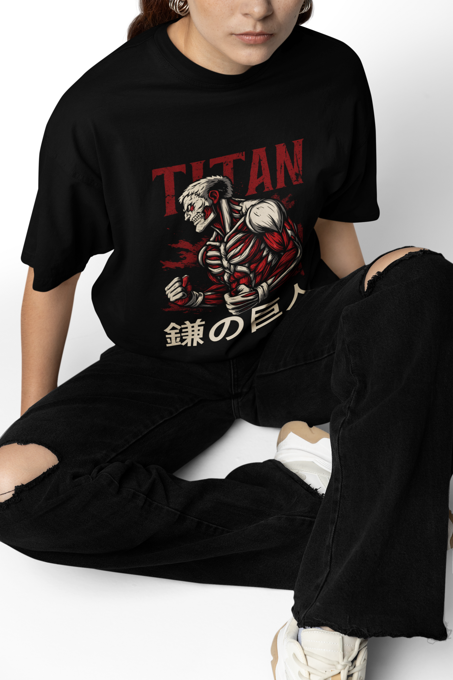 Armored Titan Oversized T-Shirts Fearless Attack On Titan Style