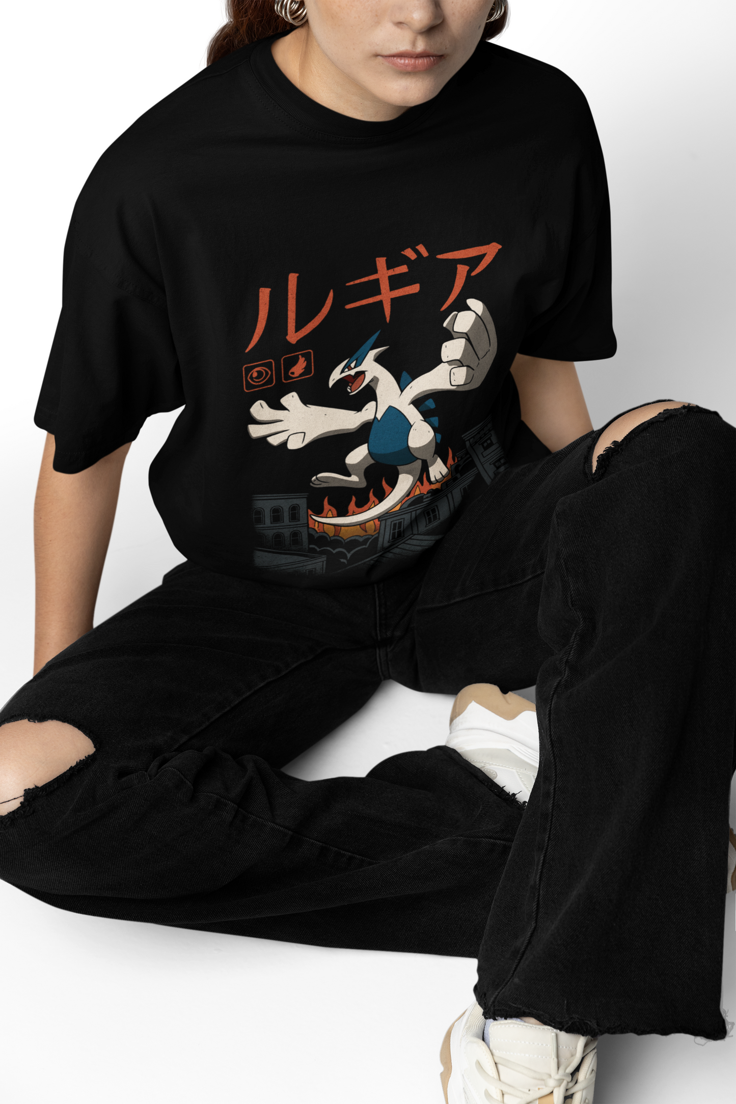 Lugia Oversized T-Shirts Pokémon Streetwear Graphic Style Tee