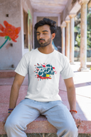 Holi Hai Half Sleeve White Round Neck T-Shirt for Men by Hello Swanky