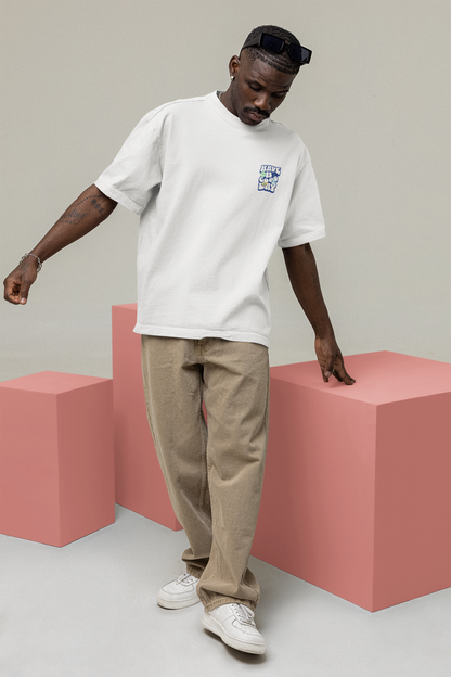 Good Day Unisex White Oversized T-Shirt Stylish Streetwear