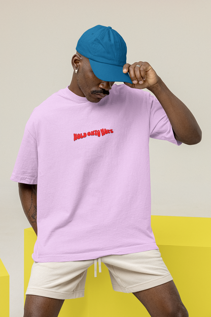 Hold & Hope Half Sleeve Oversized T-Shirt for Men White Tee Now