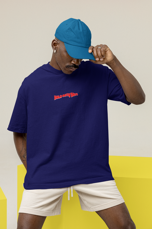Hold & Hope Oversized Half Sleeve White T-Shirt for Men
