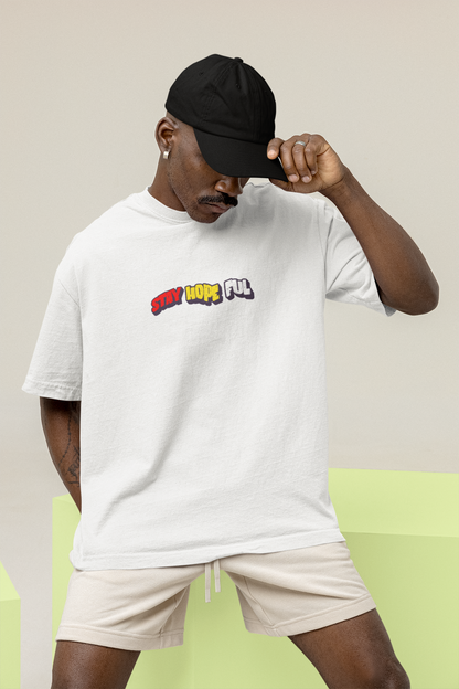 Hopeful Unisex White Oversized T-Shirt | Comfortable & Stylish