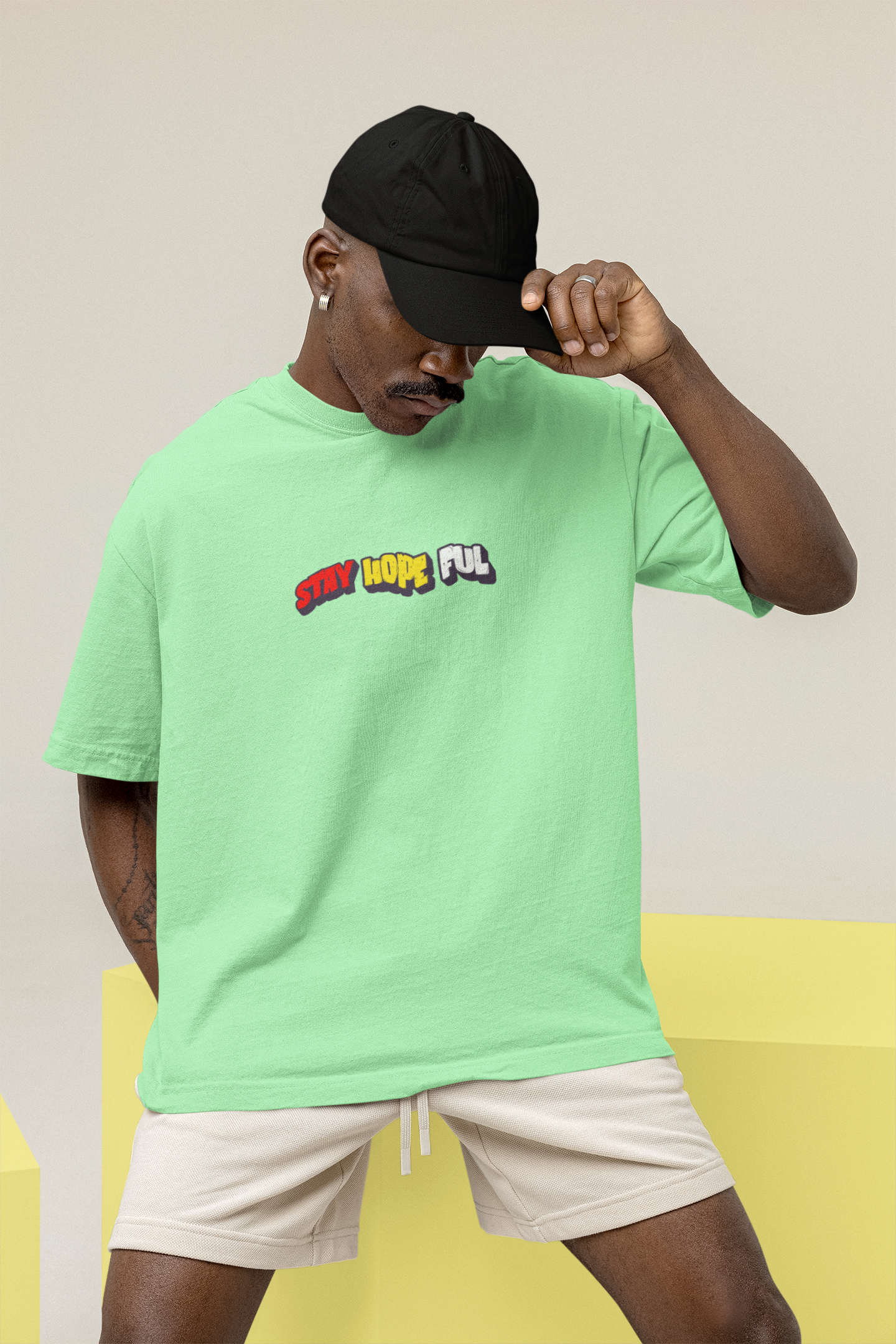 Hopeful Unisex Saga Green Oversized T-Shirt | Comfortable & Stylish