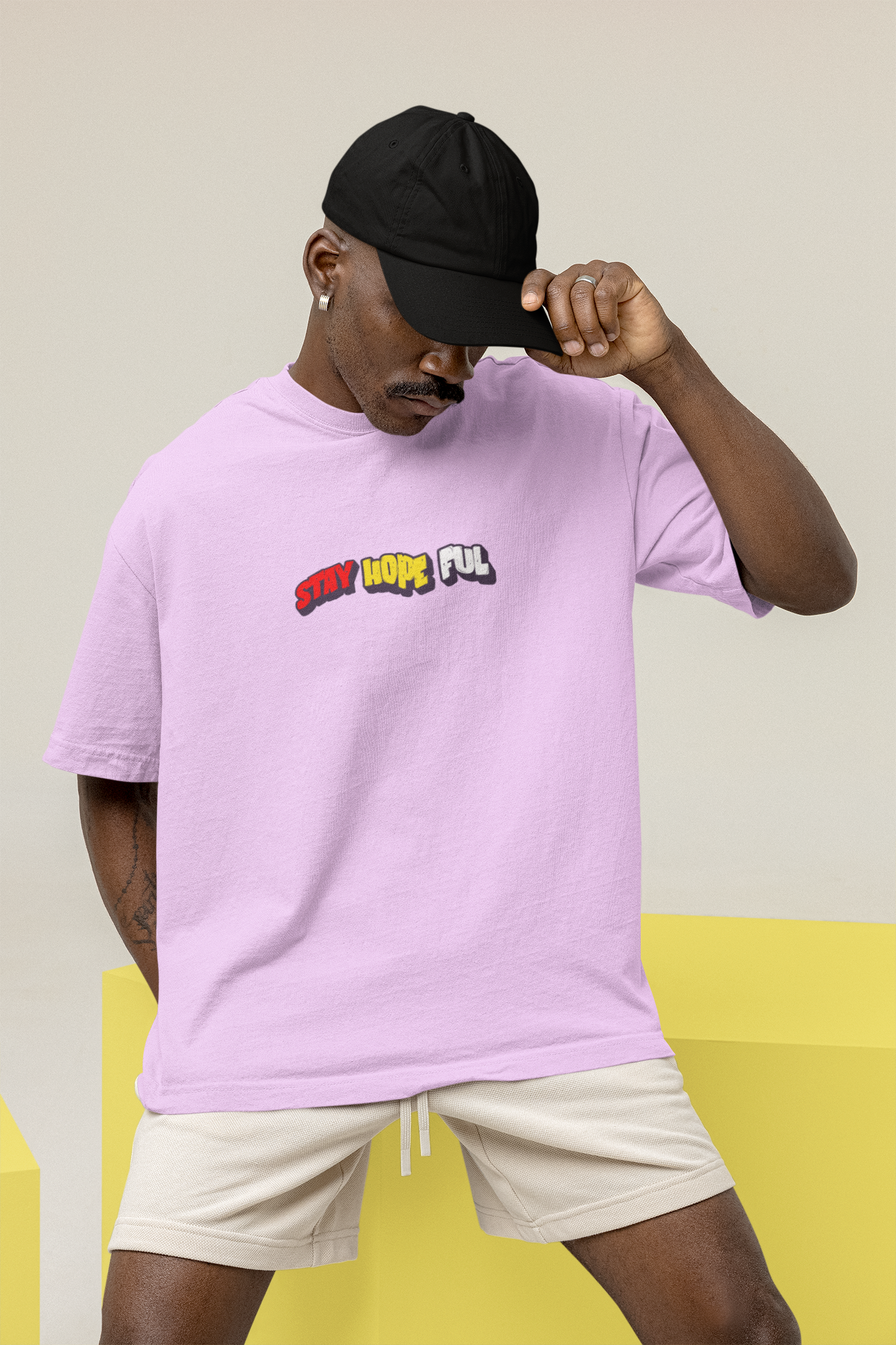 Hopeful Unisex Lavender Oversized T-Shirt