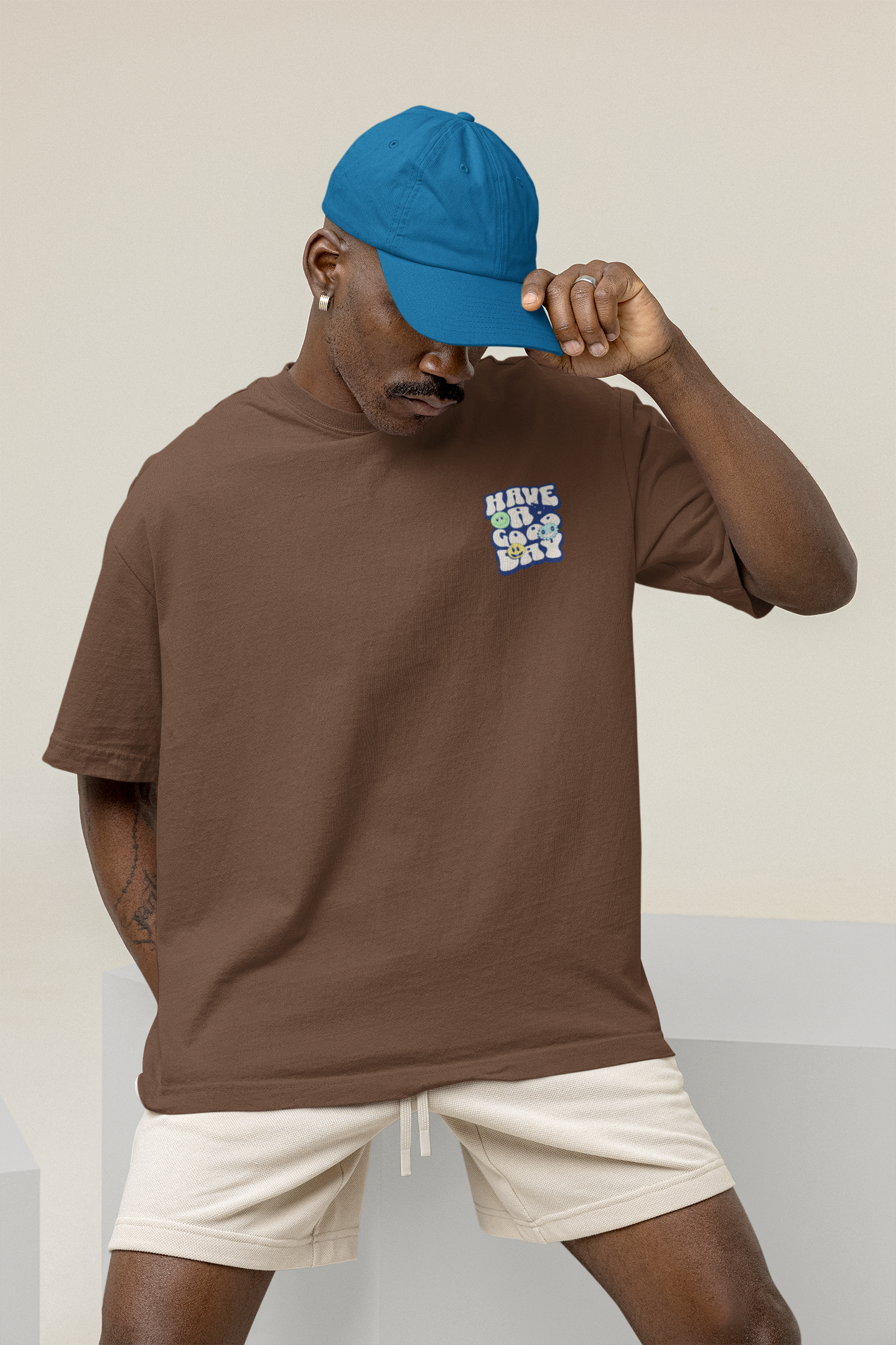 Good Day Unisex Brown Oversized T-Shirt