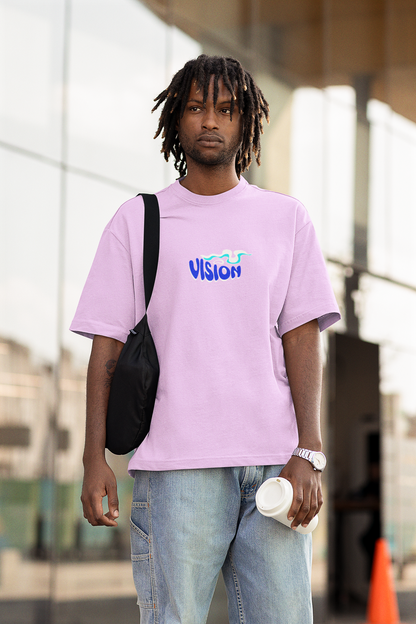 Visionary unisex lavender oversized t-shirt - s