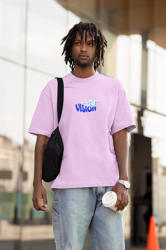 Visionary unisex lavender oversized t-shirt - s