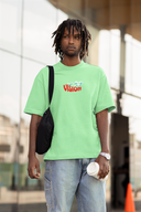 Eye Half Sleeve Saga Green Oversized T-Shirt for Men by Hello Swanky