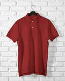 Bulk Unisex Polo T-shirts In Maroon Best For Custom Designs