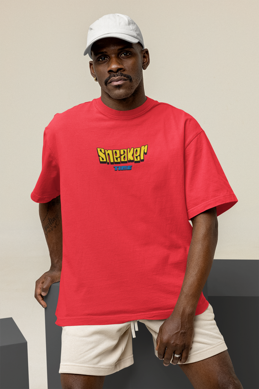 Snekers Oversized Half Sleeve T-Shirt for Men – Trendy Fit