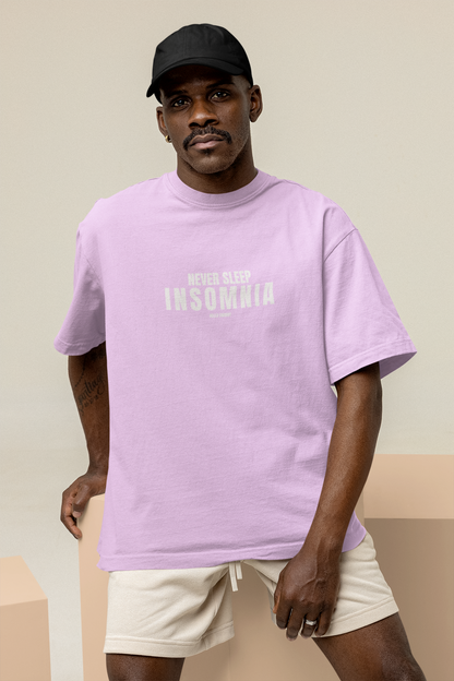 Insomnia Unisex Lavender Oversized T-Shirt Streetwear Style