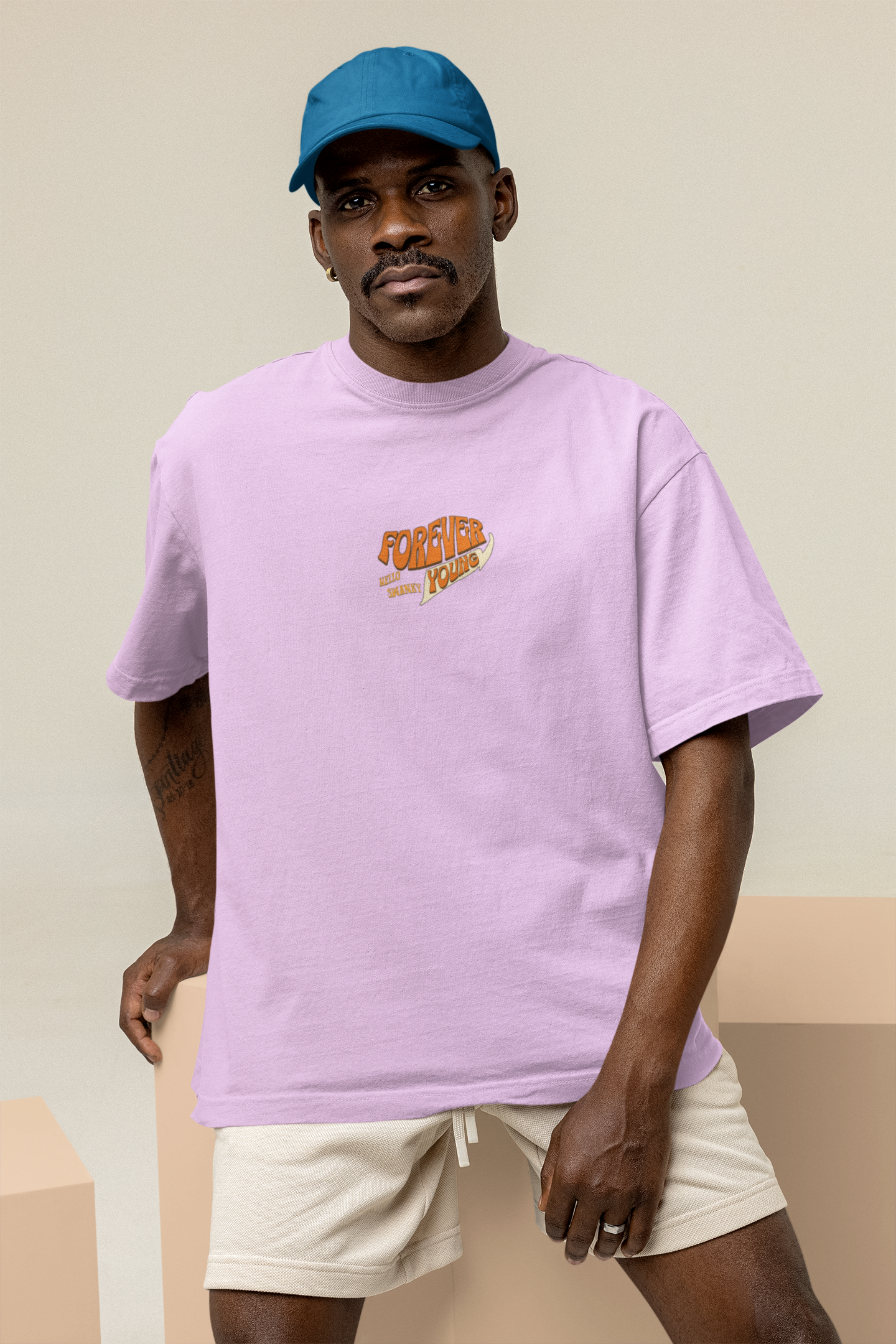 Forever Young Unisex Oversized Tee – Lavender Streetwear