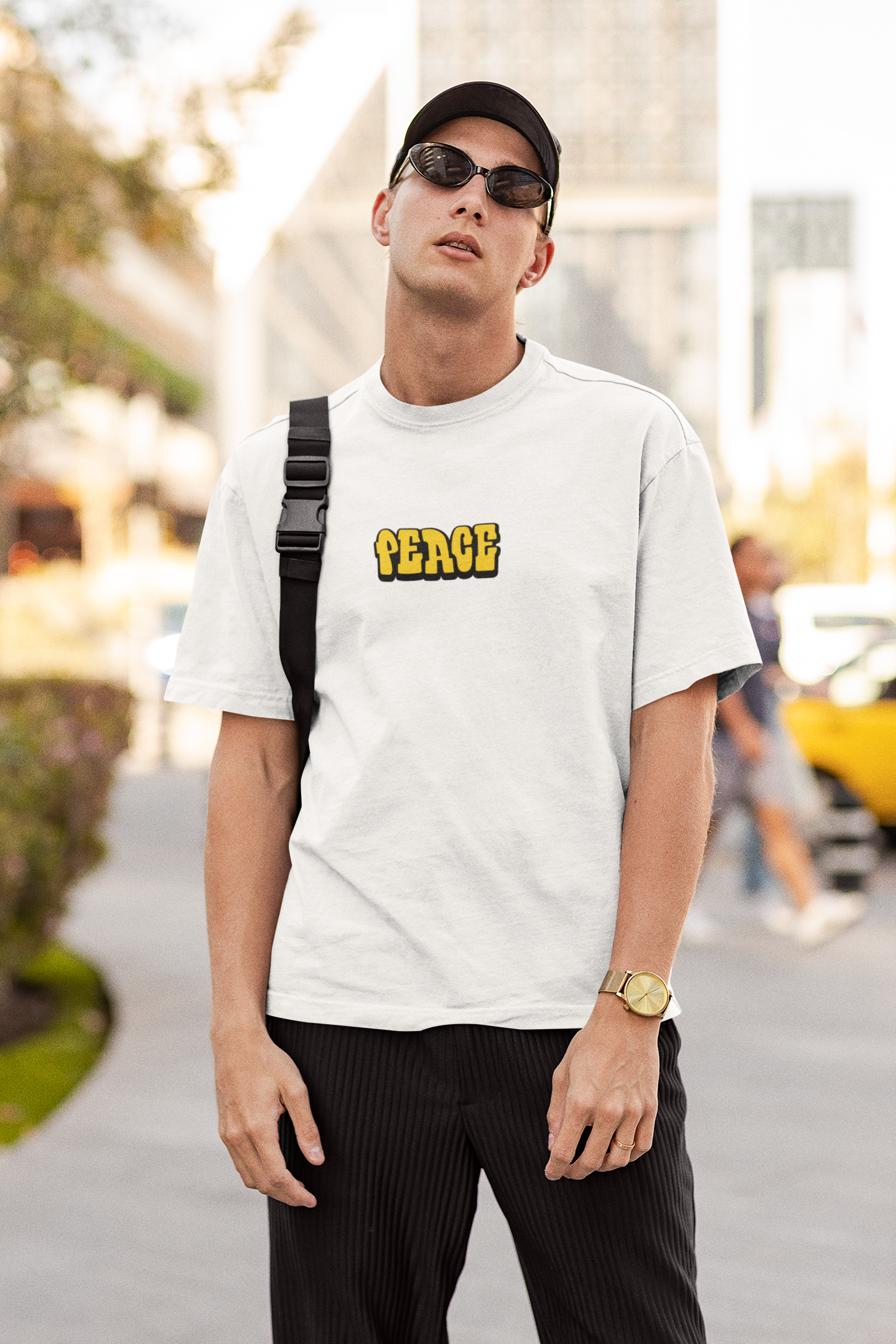 State Of Mind Unisex White Oversized T-Shirt