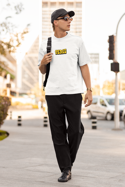 State of mind unisex white oversized t-shirt