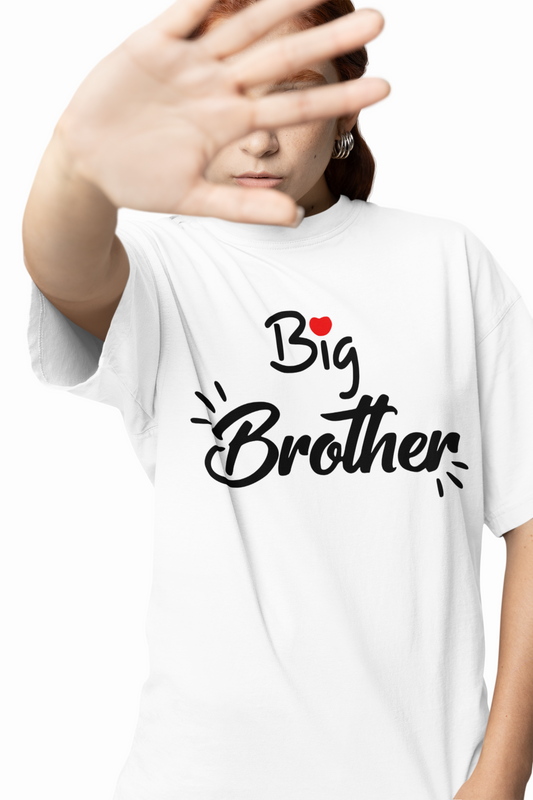 Oversized T-Shirts Love Big Bro Cute Sibling Family Outfit