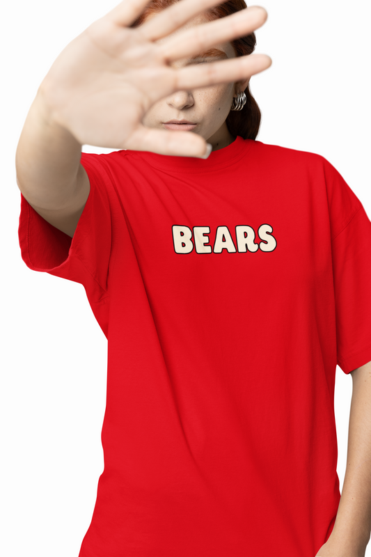 Three Bears Oversized T-Shirt Cute Cartoon Graphic Tee Fits