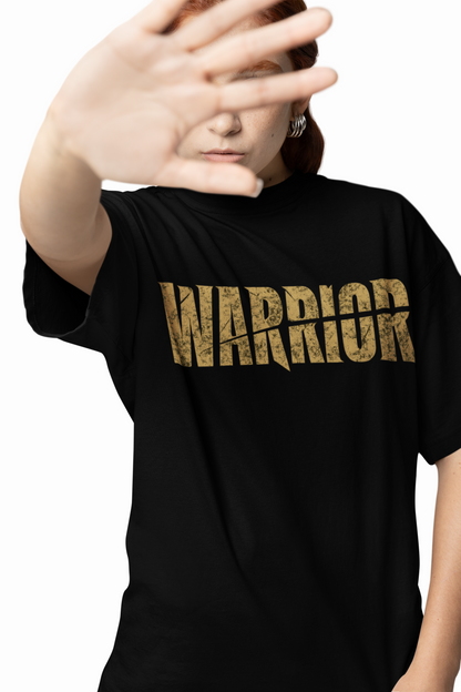 Warrior Cut Oversized T-Shirts Bold Graphic Streetwear Style