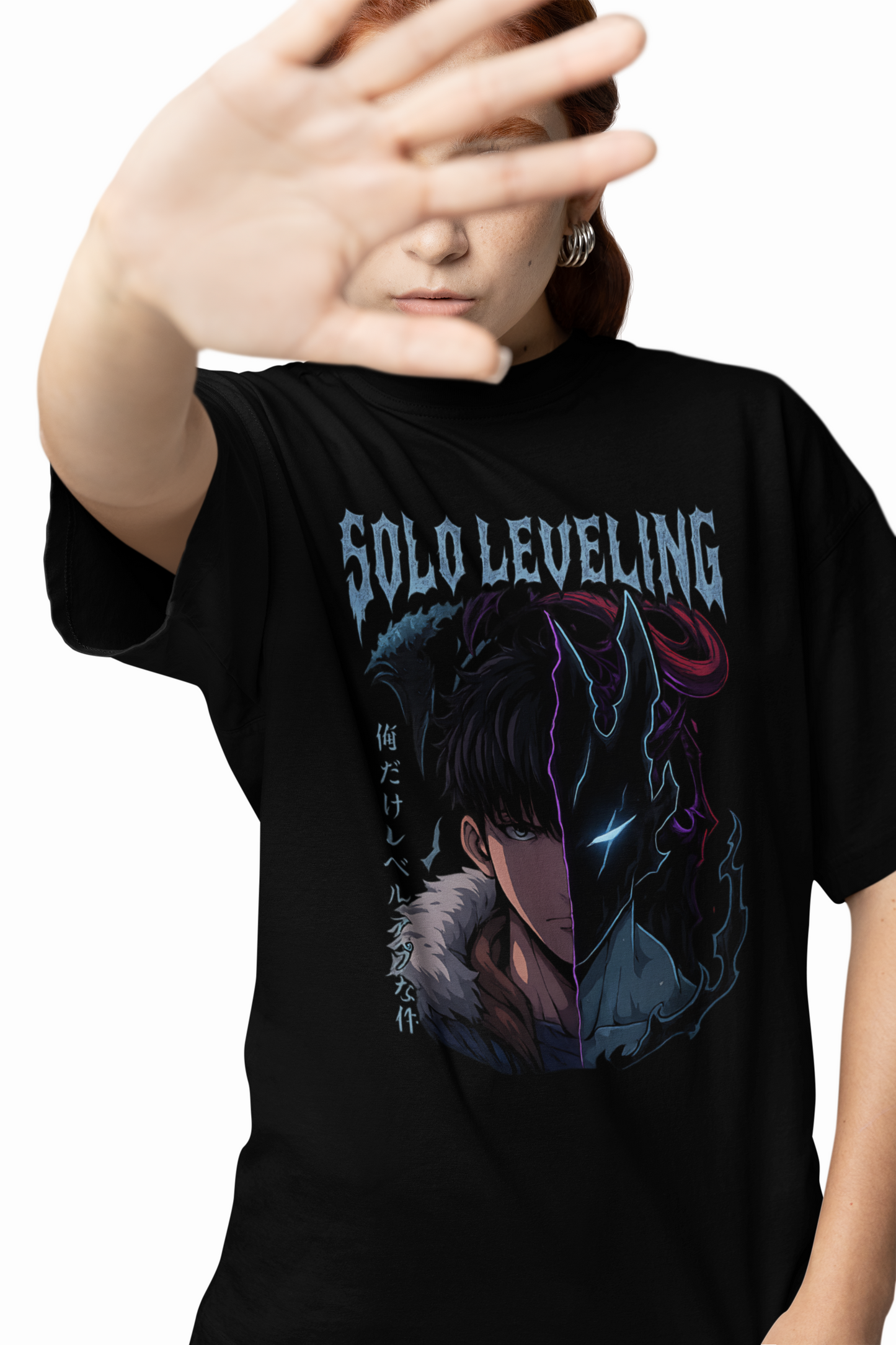 Sung Jin Woo Oversized T-Shirts Solo Leveling Streetwear