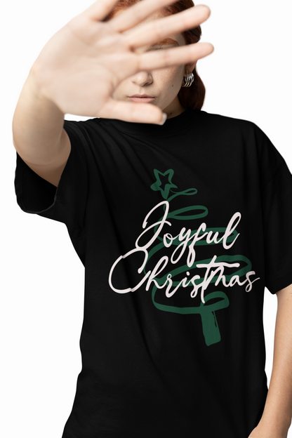 Joyful Christmas Oversized T-Shirts