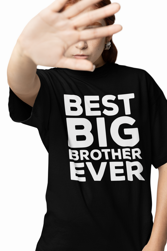 Best Big Brother Oversized T-Shirt Cool Casual Graphic Tee