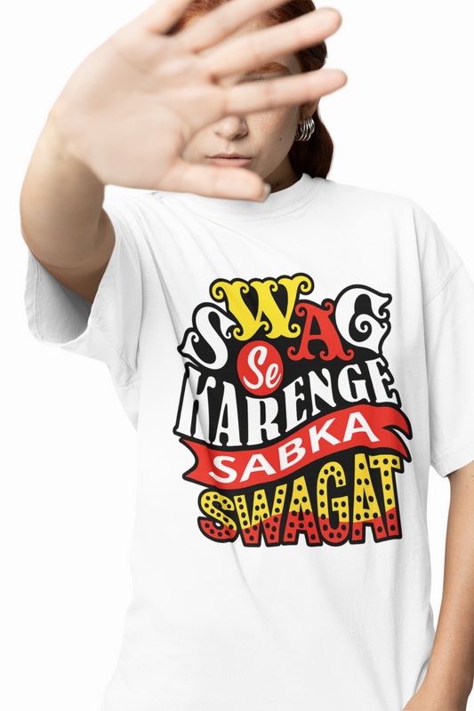 Swag Se Swagat Oversized T-Shirt Bold Desi Streetwear Style