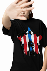 Captain America Flag Oversized T-Shirts