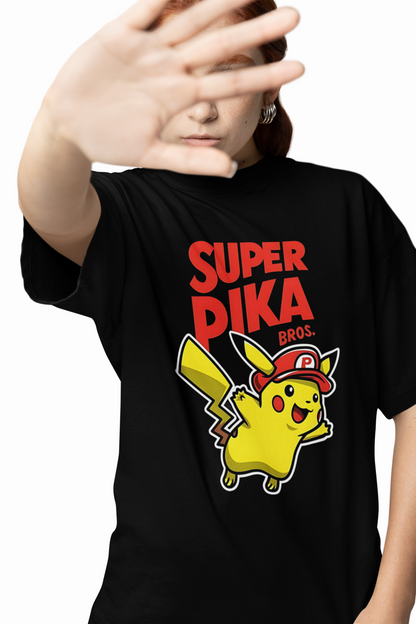Super Pika Oversized T-Shirt for Fun Anime Streetwear Looks