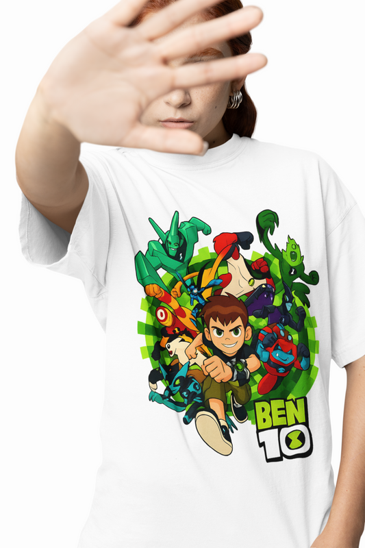 Ben 10 and Aliens Oversized T-Shirts Cool Hero Streetwear