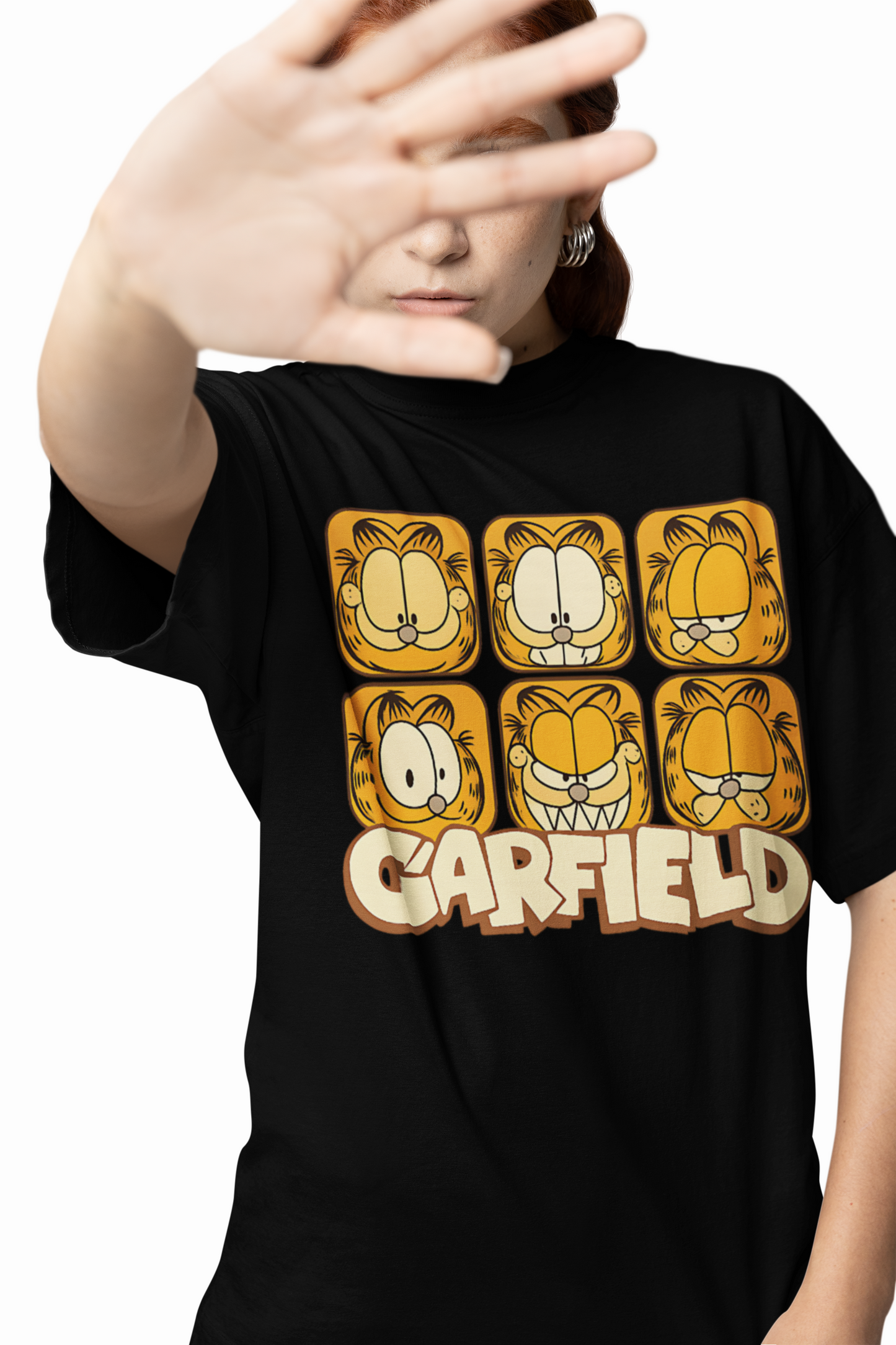 Garfield Faces Oversized T-Shirts