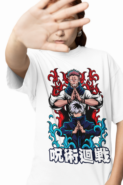 Yuji And Ryomen Sukuna Oversized T-Shirts Anime Style