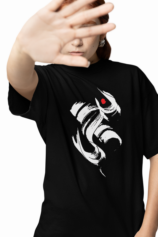 Om Brush Art Oversized T-Shirts