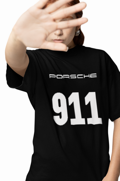 Porsche 911 Oversized T-Shirt for Racing Streetwear Style Tee