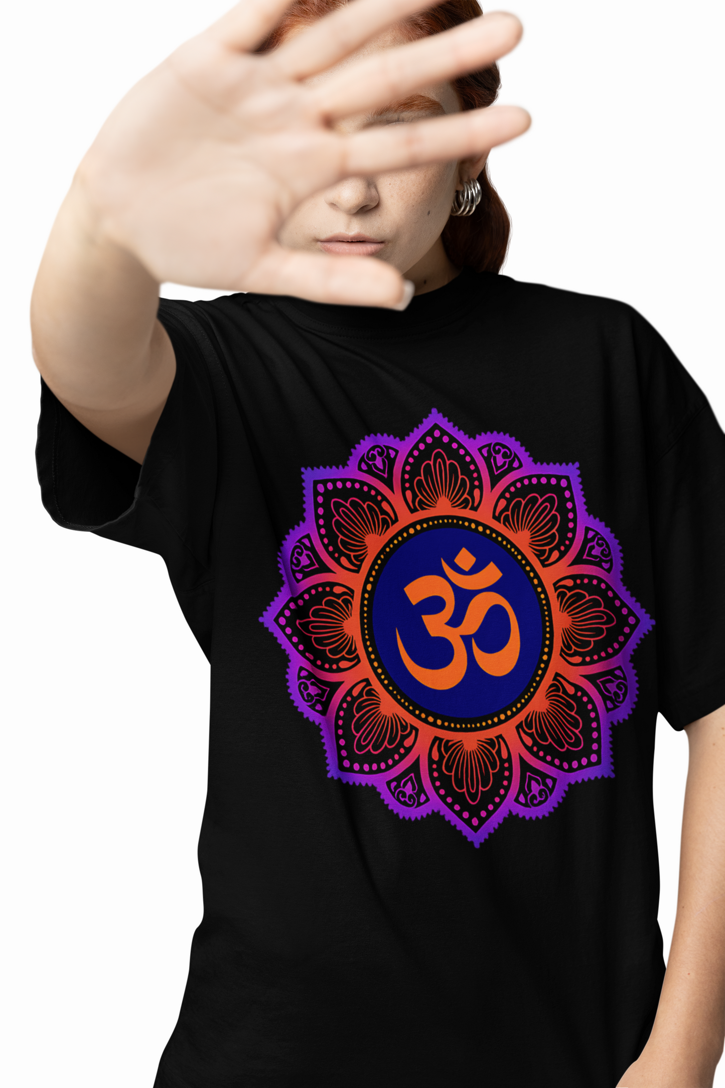 Mandala Om Oversized T-Shirts