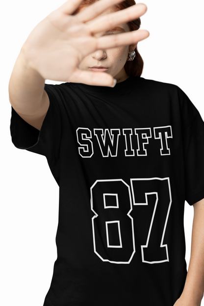 Taylor Swift's 87 Graphic Oversized T-Shirt Fans Style Tees