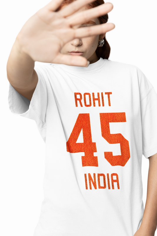Rohit 45 India Oversized T-Shirts for Indian Fan Streetwear