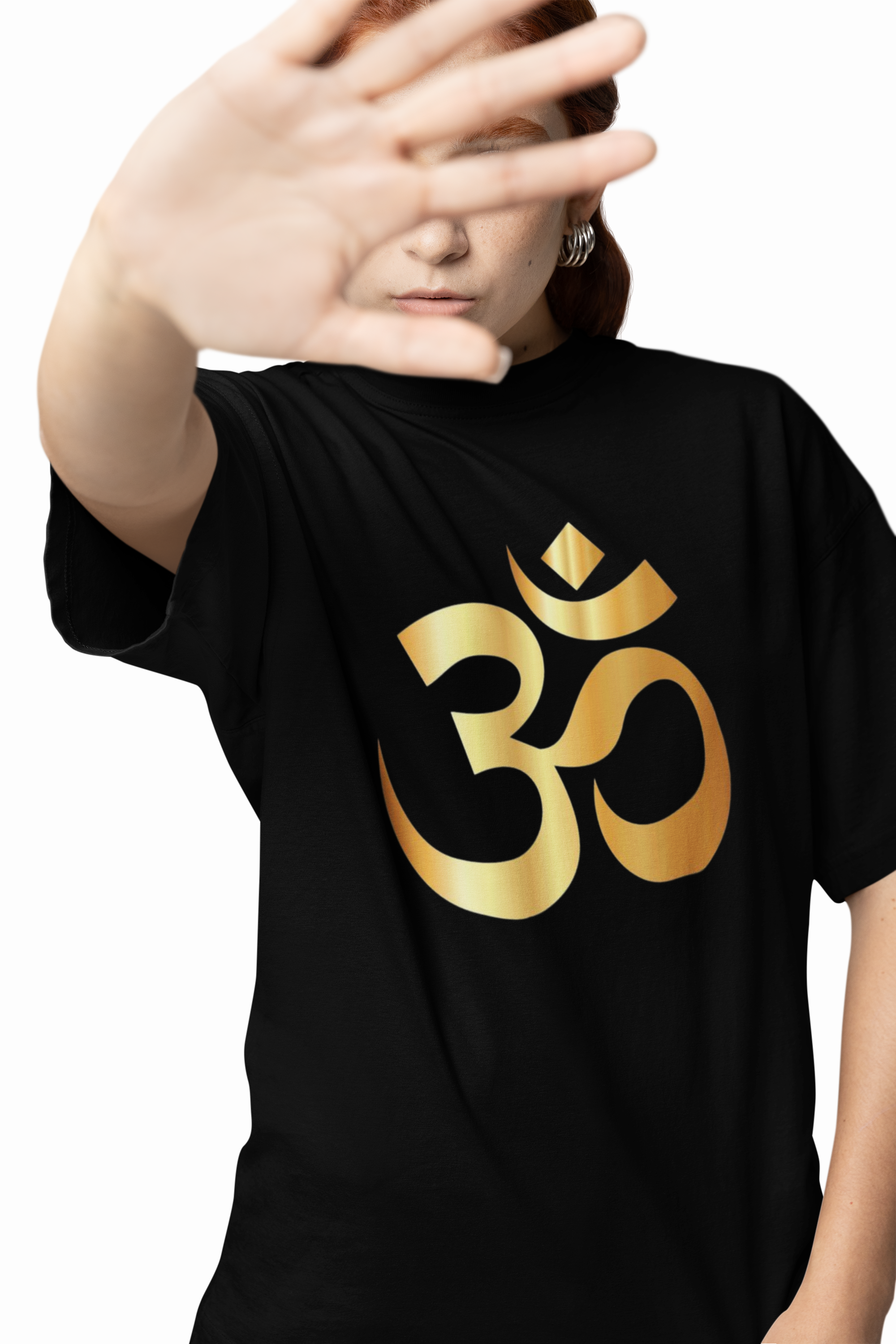 Om Gold Art Oversized T-Shirts