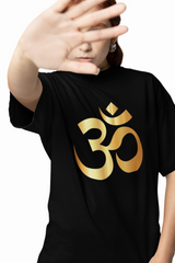 Om Gold Art Oversized T-Shirts